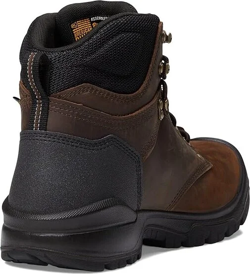 KEEN Utility 6 Independence WP 400G Men's Shoes Dark Earth/Black : 9.5 D - Medium, Leather - Image 4