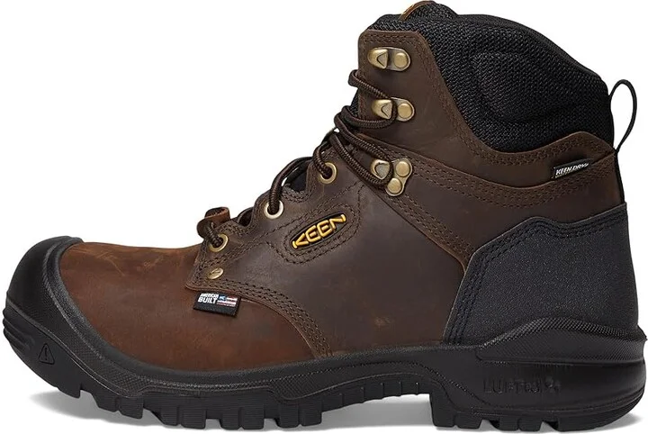 KEEN Utility 6 Independence WP 400G Men's Shoes Dark Earth/Black : 9.5 D - Medium, Leather - Image 5