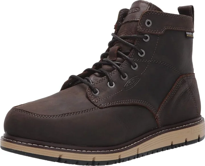 KEEN Utility 6 San Jose Aluminum Toe WP Men's Work Boots Cascade Brown/Black : 9.5 EE - Wide, Leather - Image 2