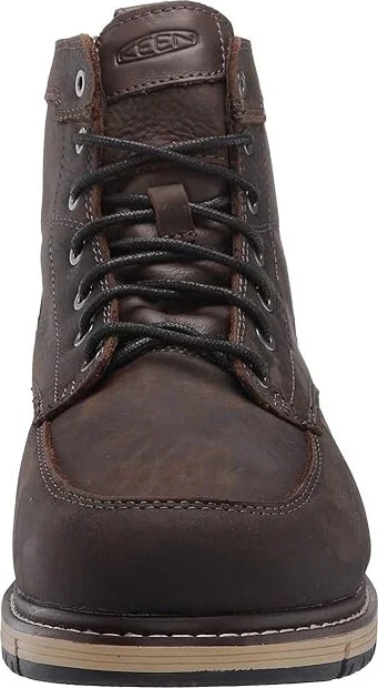 KEEN Utility 6 San Jose Aluminum Toe WP Men's Work Boots Cascade Brown/Black : 9.5 EE - Wide, Leather - Image 6