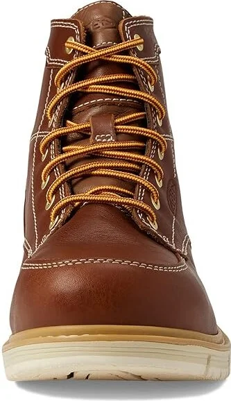 KEEN Utility 6 San Jose Aluminum Toe WP Men's Work Boots Tortoise Shell/Star White : 9.5 D - Medium, Leather - Image 2
