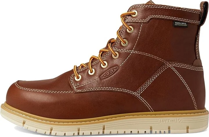 KEEN Utility 6 San Jose Aluminum Toe WP Men's Work Boots Tortoise Shell/Star White : 9.5 D - Medium, Leather - Image 6