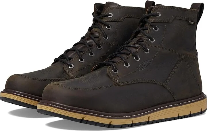KEEN Utility 6 San Jose Waterproof Soft Toe Men's Work Boots Cascade Brown : 9.5 EE - Wide, Leather