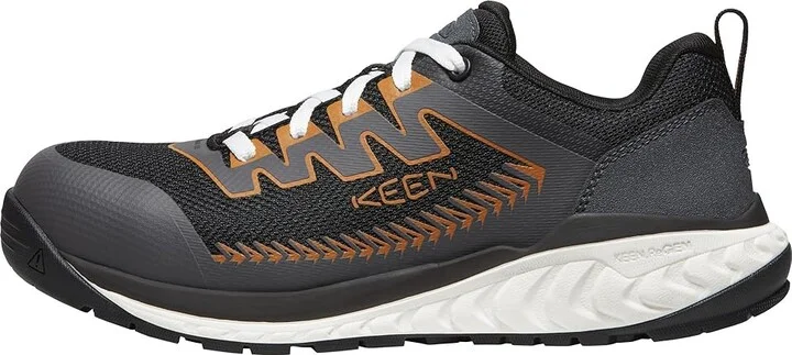 KEEN Utility Arvada (Comp Toe) Men's Shoes Black/Curry : 8.5 D - Medium, Leather - Image 6
