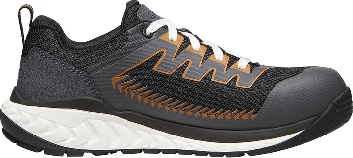 KEEN Utility Arvada (Comp Toe) Men's Shoes Black/Curry : 8.5 D - Medium, Leather - Image 7
