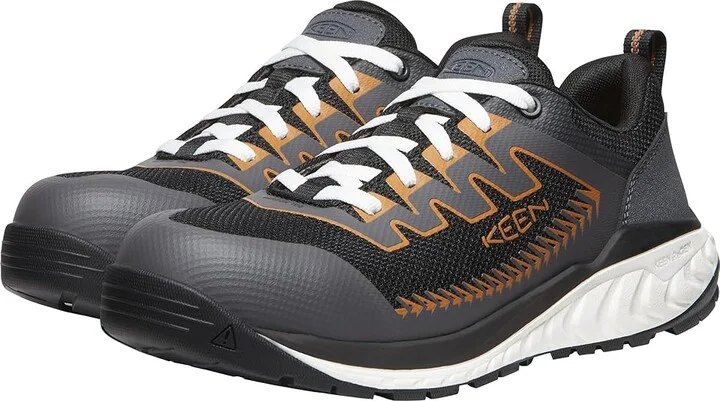 KEEN Utility Arvada (Comp Toe) Men's Shoes Black/Curry : 8.5 D - Medium, Leather