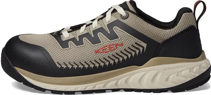 KEEN Utility Arvada (Comp Toe) Men's Shoes Plaza Taupe/Black : 9.5 EE - Wide, Leather - Image 6