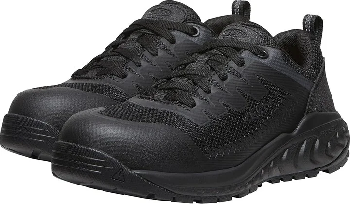 KEEN Utility Arvada (Comp Toe) Women's Shoes Black/Black : 9.5 D - Wide, Synthetic