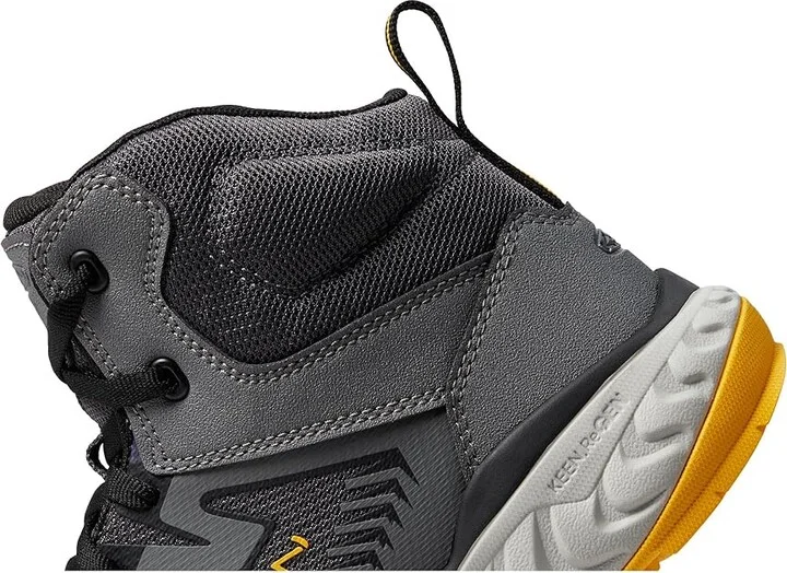 KEEN Utility Arvada Mid (Comp Toe) Men's Shoes Steel Grey/Keen Yellow : 9.5 EE - Wide, Synthetic - Image 4