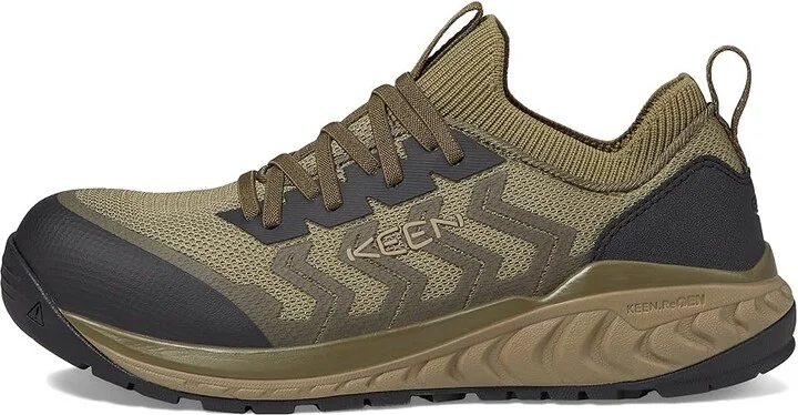 KEEN Utility Arvada Shift (Comp Toe) Men's Shoes Martini Olive/Black : 9 EE - Wide - Image 6
