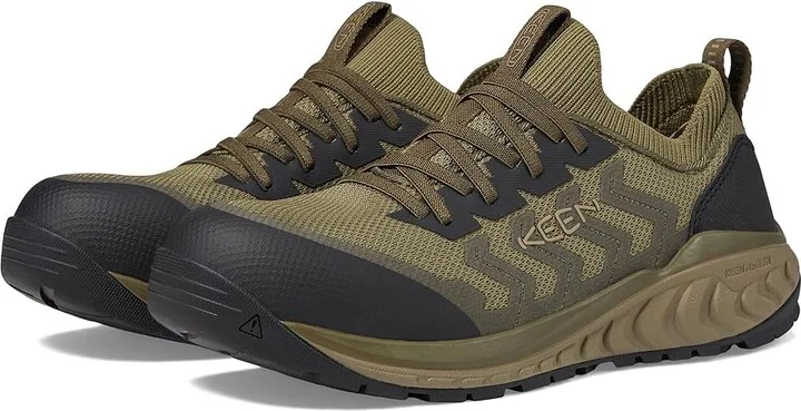 KEEN Utility Arvada Shift (Comp Toe) Men's Shoes Martini Olive/Black : 9 EE - Wide