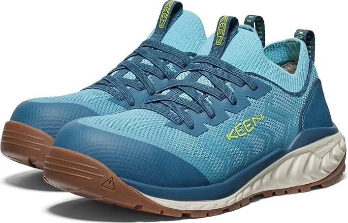KEEN Utility Arvada Shift (Comp Toe) Women's Shoes Reef Waters/Legion Blue : 9.5 D - Wide, Textile