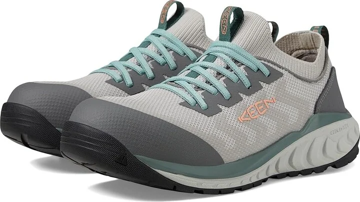 KEEN Utility Arvada Shift (Comp Toe) Women's Shoes Steel Grey/Granite Green : 9.5 B - Medium, Textile