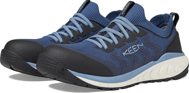 KEEN Utility Arvada Shift ESD Comp Toe Women's Shoes Vintage Indigo/Faded Denim : 9.5 B - Medium, Synthetic