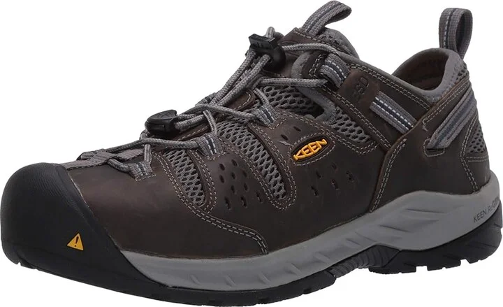 KEEN Utility Atlanta Cool II ESD (Steel Toe) Men's Work Boots Gargoyle/Midnight Navy : 9.5 EE - Wide, Textile/Leather - Image 2