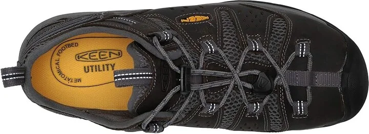 KEEN Utility Atlanta Cool II ESD (Steel Toe) Men's Work Boots Gargoyle/Midnight Navy : 9.5 EE - Wide, Textile/Leather - Image 3