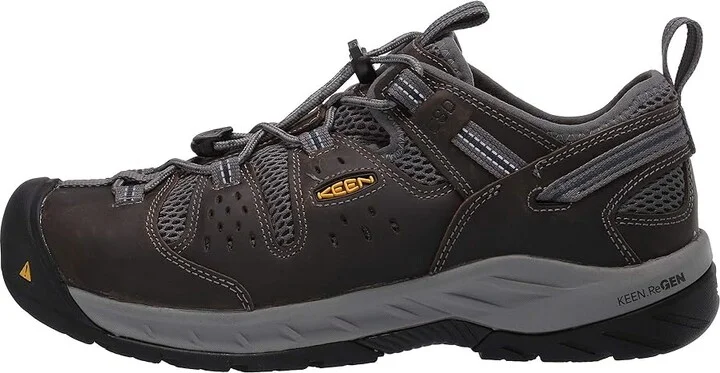 KEEN Utility Atlanta Cool II ESD (Steel Toe) Men's Work Boots Gargoyle/Midnight Navy : 9.5 EE - Wide, Textile/Leather - Image 7