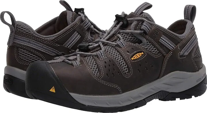 KEEN Utility Atlanta Cool II ESD (Steel Toe) Men's Work Boots Gargoyle/Midnight Navy : 9.5 EE - Wide, Textile/Leather