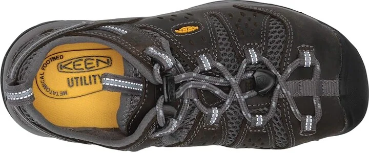 KEEN Utility Atlanta Cool II ESD (Steel Toe) Women's Work Boots Gargoyle/Blue Fog : 9.5 D - Wide, Textile/Leather - Image 3