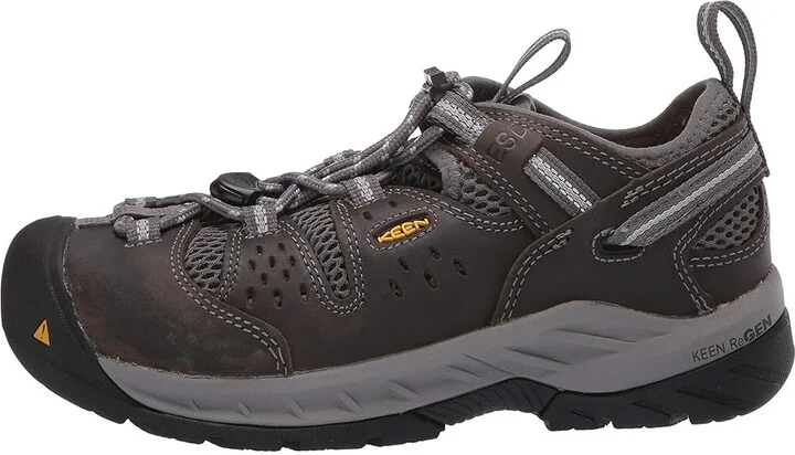 KEEN Utility Atlanta Cool II ESD (Steel Toe) Women's Work Boots Gargoyle/Blue Fog : 9.5 D - Wide, Textile/Leather - Image 7