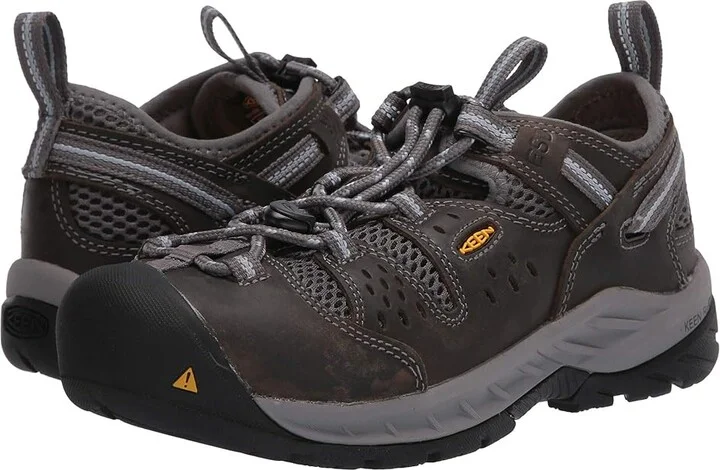 KEEN Utility Atlanta Cool II ESD (Steel Toe) Women's Work Boots Gargoyle/Blue Fog : 9.5 D - Wide, Textile/Leather