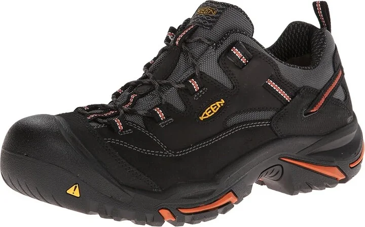 KEEN Utility Braddock Low (Steel Toe) Men's Work Lace-up Boots Black/Bossa Nova : 7.5 EE - Wide, Suede - Image 2