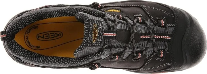 KEEN Utility Braddock Low (Steel Toe) Men's Work Lace-up Boots Black/Bossa Nova : 7.5 EE - Wide, Suede - Image 3