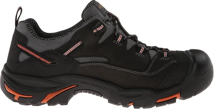 KEEN Utility Braddock Low (Steel Toe) Men's Work Lace-up Boots Black/Bossa Nova : 7.5 EE - Wide, Suede - Image 8