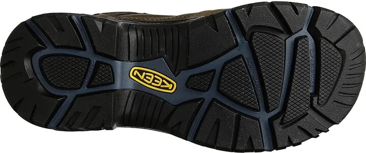 KEEN Utility Braddock Mid AL Waterproof (Steel Toe) Men's Work Boots Bison/Ensign Blue : 9.5 EE - Wide, Suede - Image 4