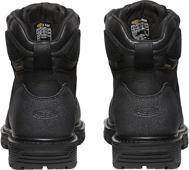 KEEN Utility Camden 6 Waterproof Composite Toe Men's Shoes Black/Black : 9.5 EE - Wide, Leather - Image 4