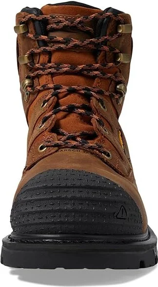 KEEN Utility Camden 6 Waterproof Composite Toe Men's Shoes Leather Brown/Black : 9.5 EE - Wide - Image 2
