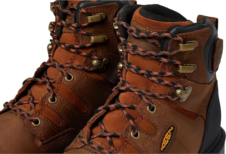 KEEN Utility Camden 6 Waterproof Composite Toe Men's Shoes Leather Brown/Black : 9.5 EE - Wide - Image 5