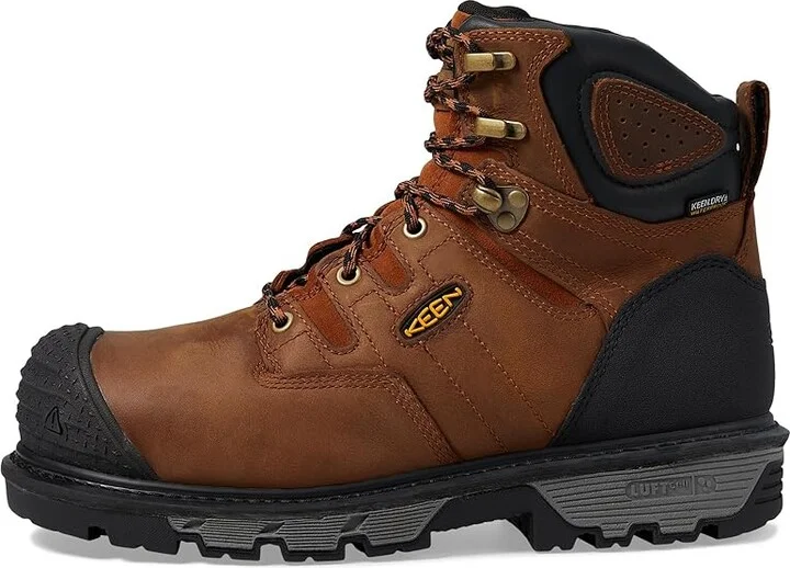 KEEN Utility Camden 6 Waterproof Composite Toe Men's Shoes Leather Brown/Black : 9.5 EE - Wide - Image 6