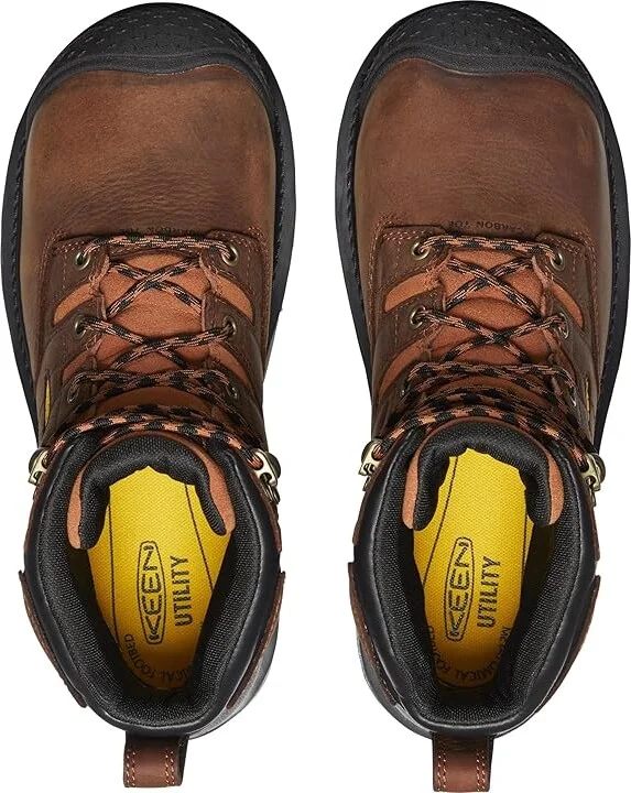 KEEN Utility Camden 6 Waterproof Internal Met (Comp Toe) Men's Work Boots Leather Brown/Black : 9.5 EE - Wide - Image 2