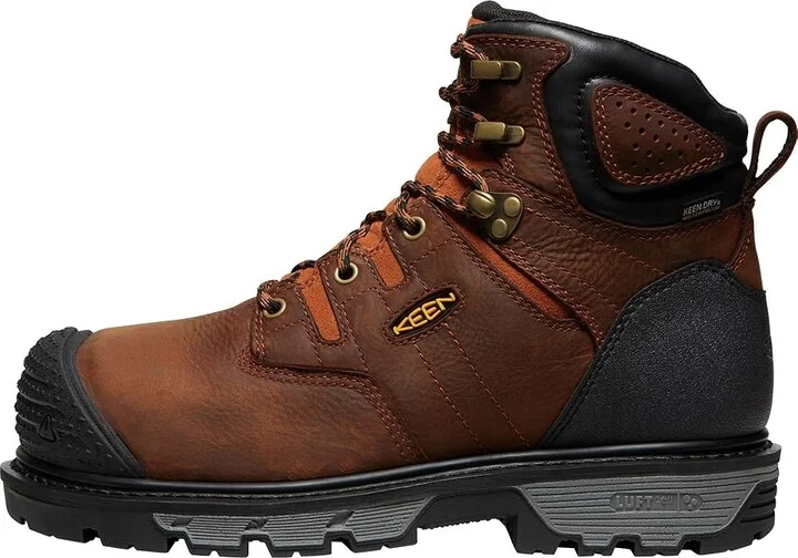 KEEN Utility Camden 6 Waterproof Internal Met (Comp Toe) Men's Work Boots Leather Brown/Black : 9.5 EE - Wide - Image 5