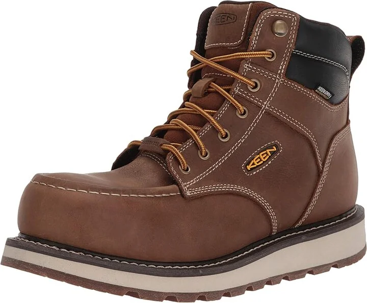 KEEN Utility Cincinnati 6 Carbon Fiber Toe Waterproof Men's Work Boots Belgian/Sandshell : 7.5 D - Medium, Leather - Image 2