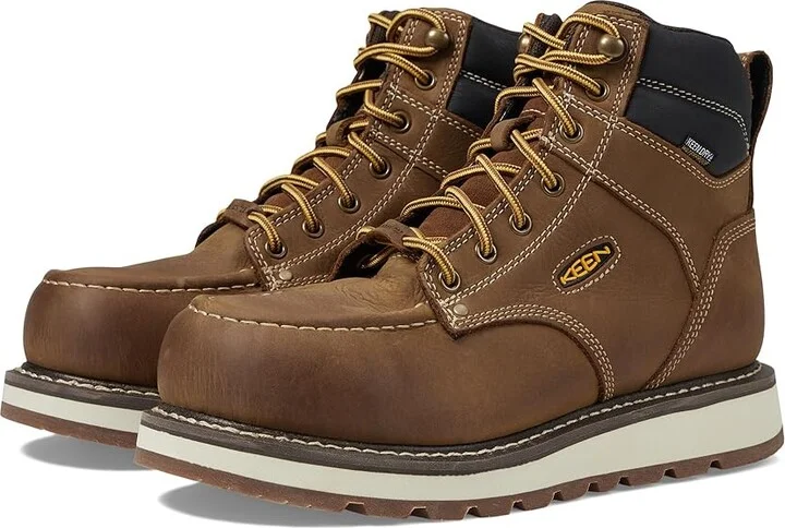 KEEN Utility Cincinnati 6 Carbon Fiber Toe Waterproof Men's Work Boots Belgian/Sandshell : 7.5 D - Medium, Leather