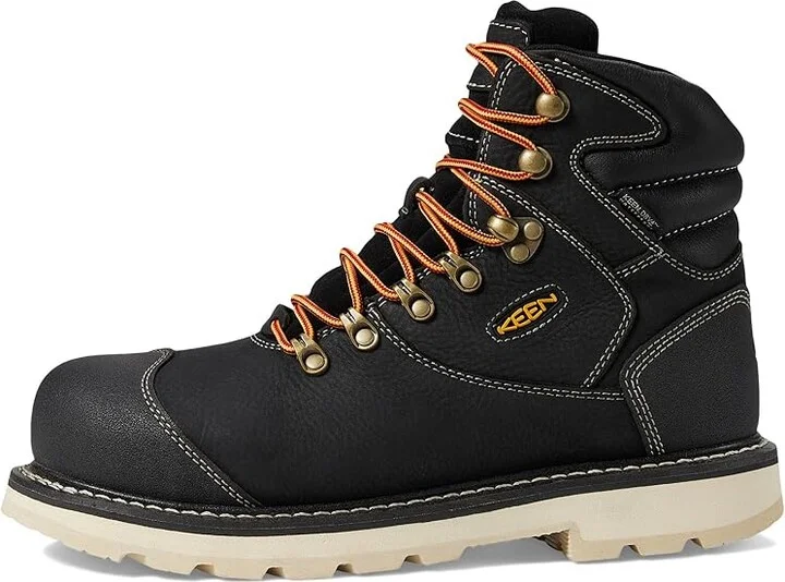 KEEN Utility Cincinnati+ 6 Composite Toe Waterproof 90 Degree Heel Men's Work Boots Black/Sandshell : 14 EE - Wide - Image 6