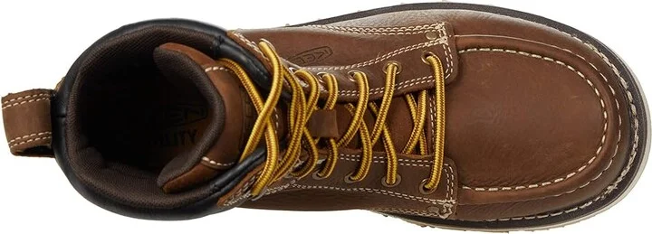 KEEN Utility Cincinnati 6 Soft Toe Men's Shoes Belgian/Sandshell : 9.5 EE - Wide, Leather - Image 2