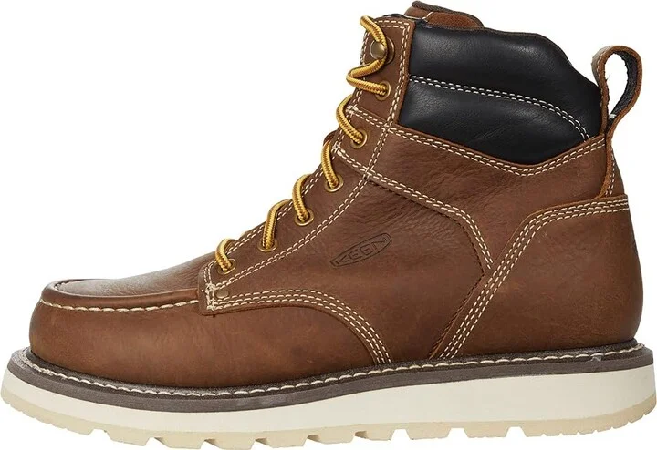 KEEN Utility Cincinnati 6 Soft Toe Men's Shoes Belgian/Sandshell : 9.5 EE - Wide, Leather - Image 6