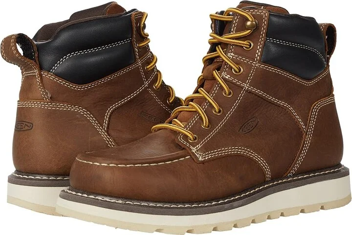 KEEN Utility Cincinnati 6 Soft Toe Men's Shoes Belgian/Sandshell : 9.5 EE - Wide, Leather