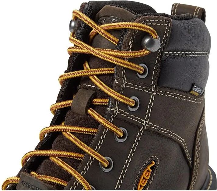 KEEN Utility Cincinnati 6 Waterproof (Comp Toe) Men's Shoes Dark Chocolate/Sandshell : 9.5 EE - Wide, Leather - Image 5