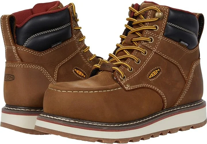 KEEN Utility Cincinnati 6 Waterproof (Comp Toe) Women's Work Boots Belgian/Sandshell : 9.5 D - Wide, Leather