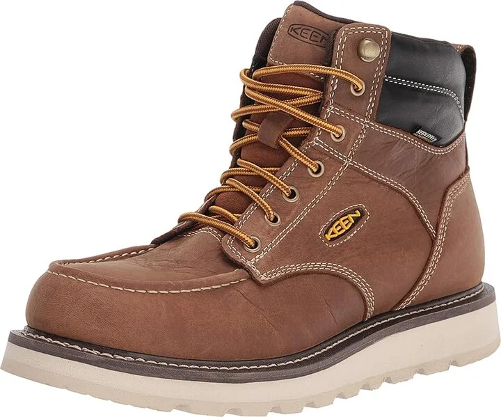 KEEN Utility Cincinnati 6 Waterproof (Soft Toe) Men's Work Boots Belgian/Sandshell : 9.5 D - Medium, Leather - Image 2