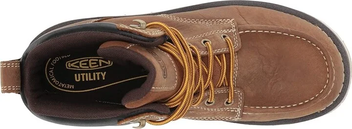 KEEN Utility Cincinnati 6 Waterproof (Soft Toe) Men's Work Boots Belgian/Sandshell : 9.5 D - Medium, Leather - Image 3