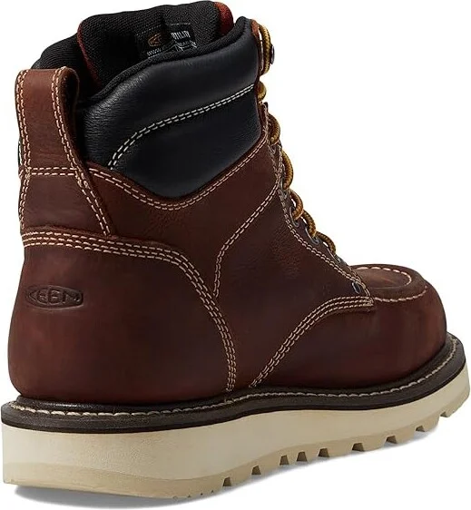 KEEN Utility Cincinnati 6 Waterproof (Soft Toe) Men's Work Boots Tuscan Red/Sandshell : 9.5 EE - Wide, Leather - Image 4