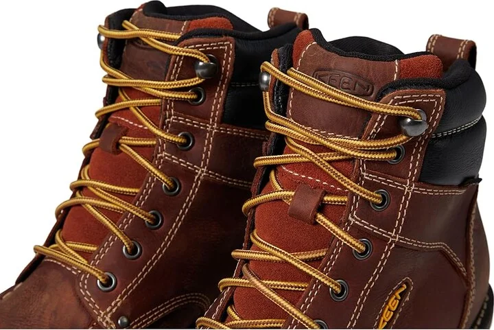 KEEN Utility Cincinnati 6 Waterproof (Soft Toe) Men's Work Boots Tuscan Red/Sandshell : 9.5 EE - Wide, Leather - Image 5