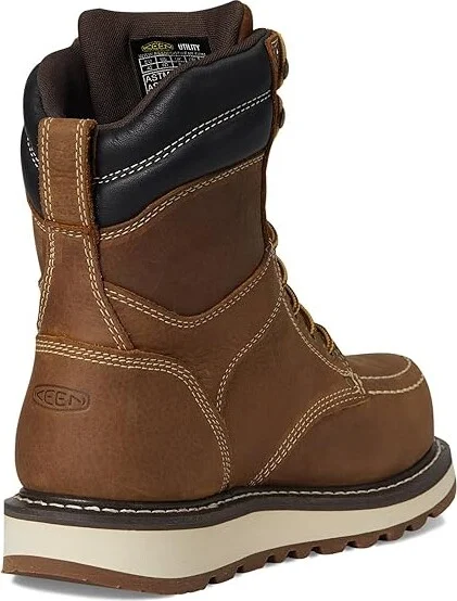 KEEN Utility Cincinnati 8 Waterproof (Comp Toe) Men's Shoes Belgian/Sandshell : 15 D - Medium, Leather - Image 4