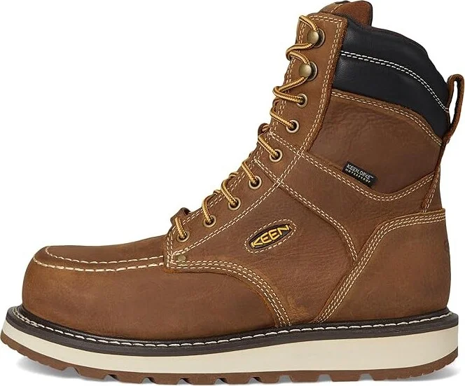 KEEN Utility Cincinnati 8 Waterproof (Comp Toe) Men's Shoes Belgian/Sandshell : 15 D - Medium, Leather - Image 6