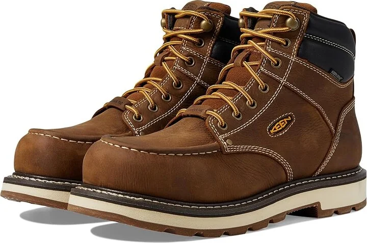 KEEN Utility Cincinnati 90 Degree 6 Waterproof (Comp Toe) Men's Work Boots Belgian/Sandshell : 15 D - Medium, Leather